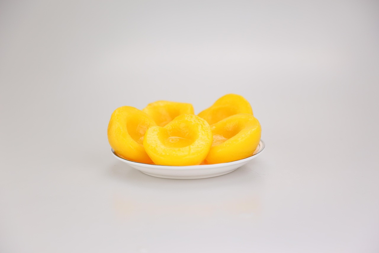 food, peach, canned, yellow peach canned, fruit, canned fruit, peach