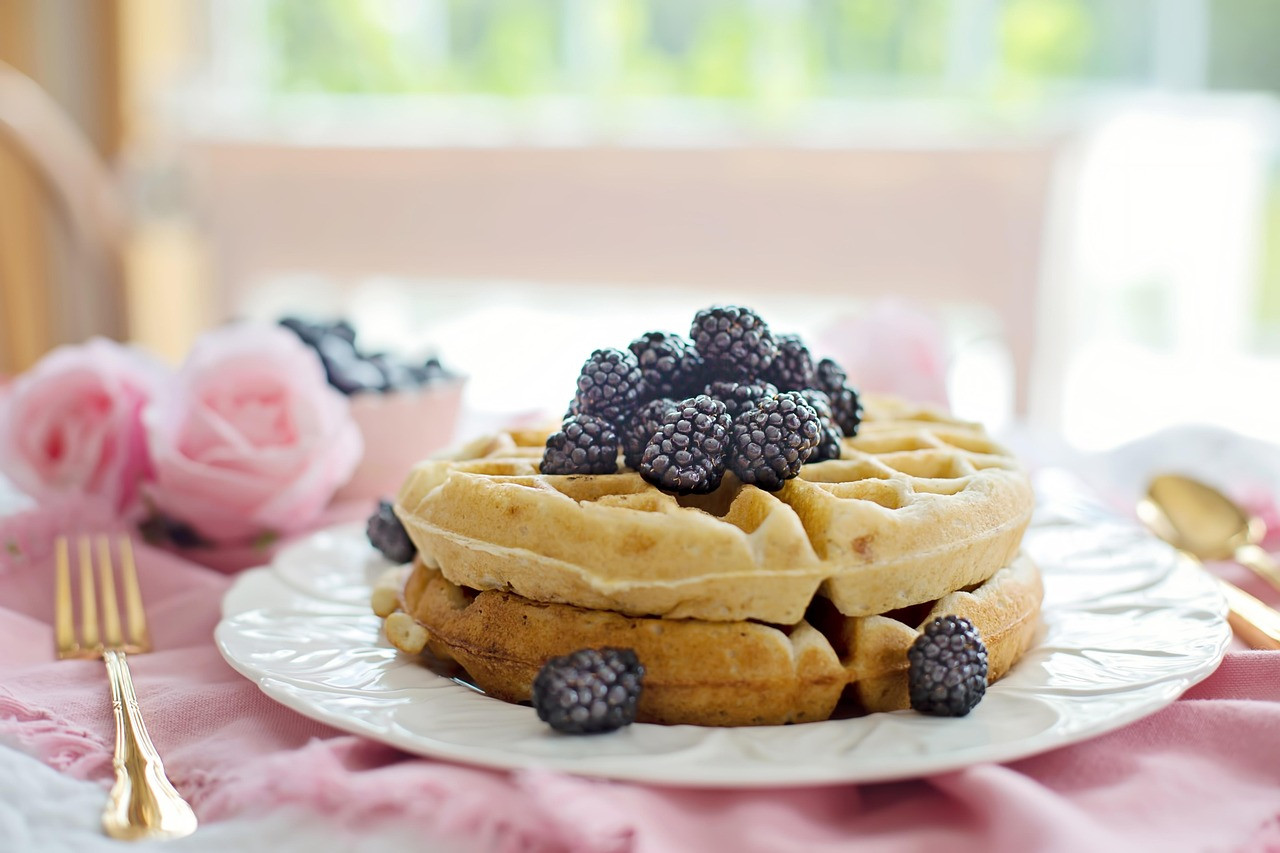 waffles, breakfast, morning, berries, blackberries, food, sweet, tasty, delicious, belgian, fresh, waffles, waffles, waffles, waffles, waffles, breakfast, breakfast, breakfast