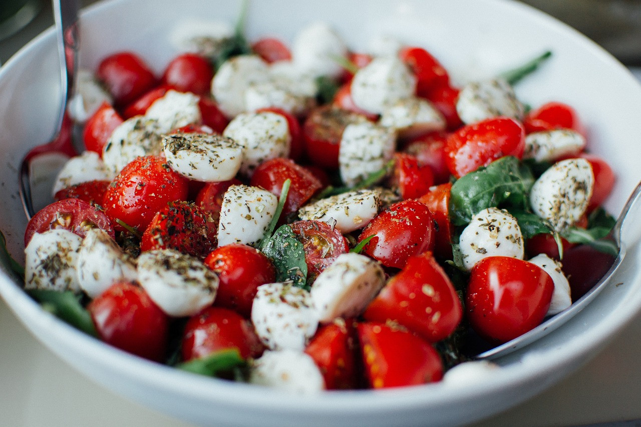 tomatoes, bocconcini, cheese, salad, vegetables, healthy, food, bowl, bocconcini, bocconcini, bocconcini, bocconcini, cheese, salad, salad, salad, salad, salad