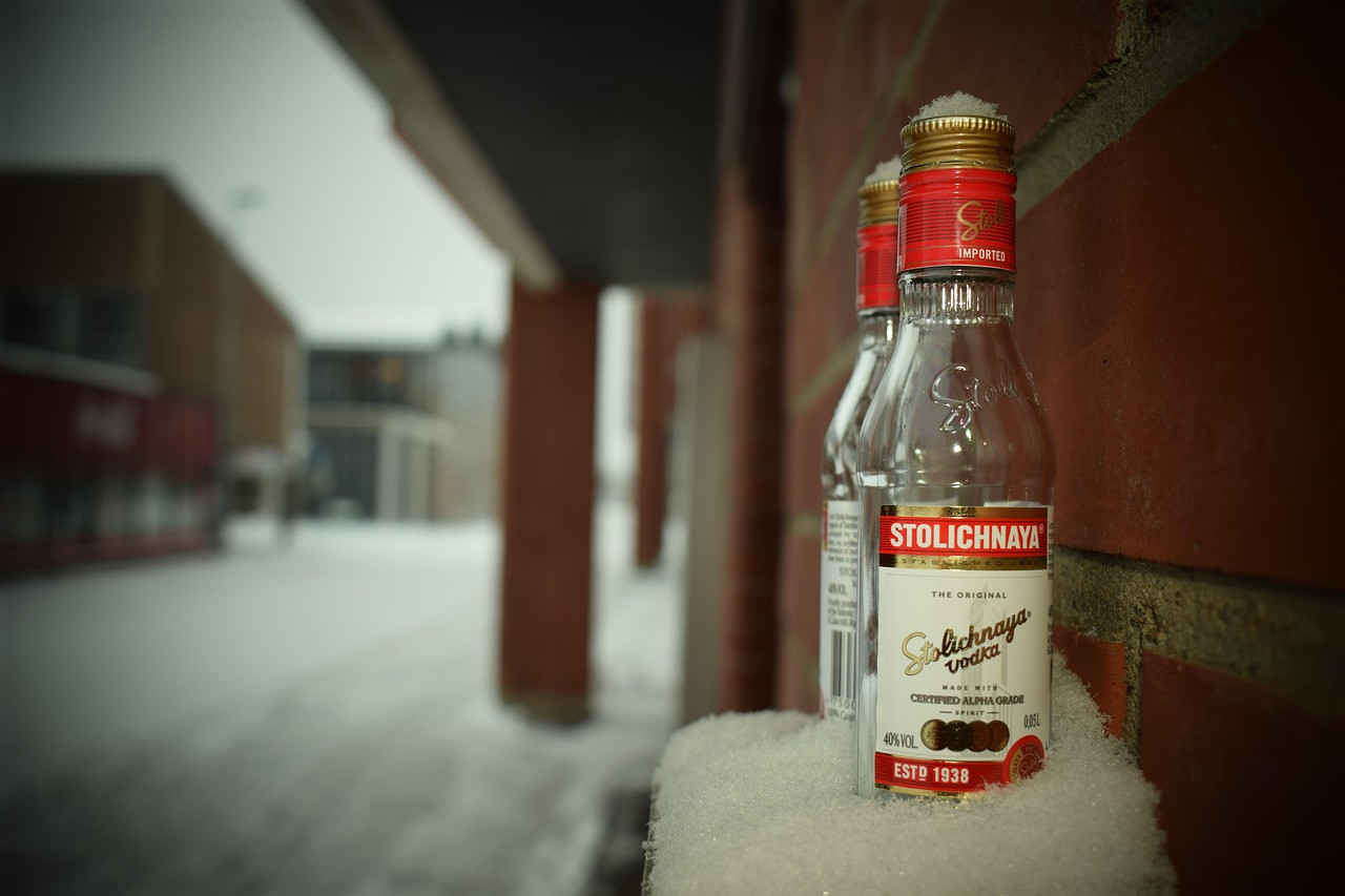 bottle, vodka, winter, vodka, vodka, vodka, vodka, vodka