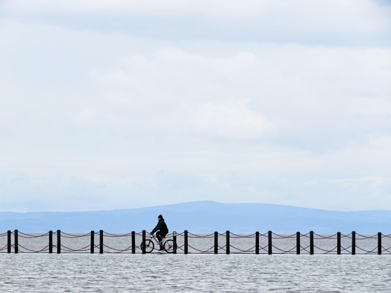 bicycle, ride, leisure, adventure, nature, outdoors, cycling, sea, ocean, cyclist, railings, hills, water