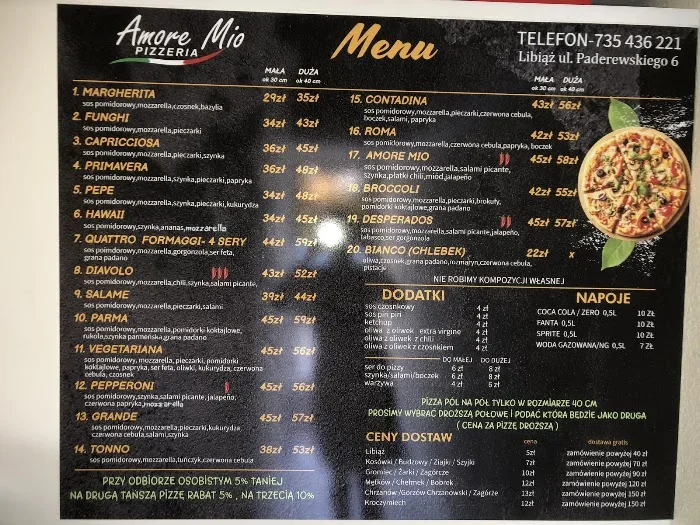Amore Mio Pizzeria Libiąż - Restauracja Oświęcim