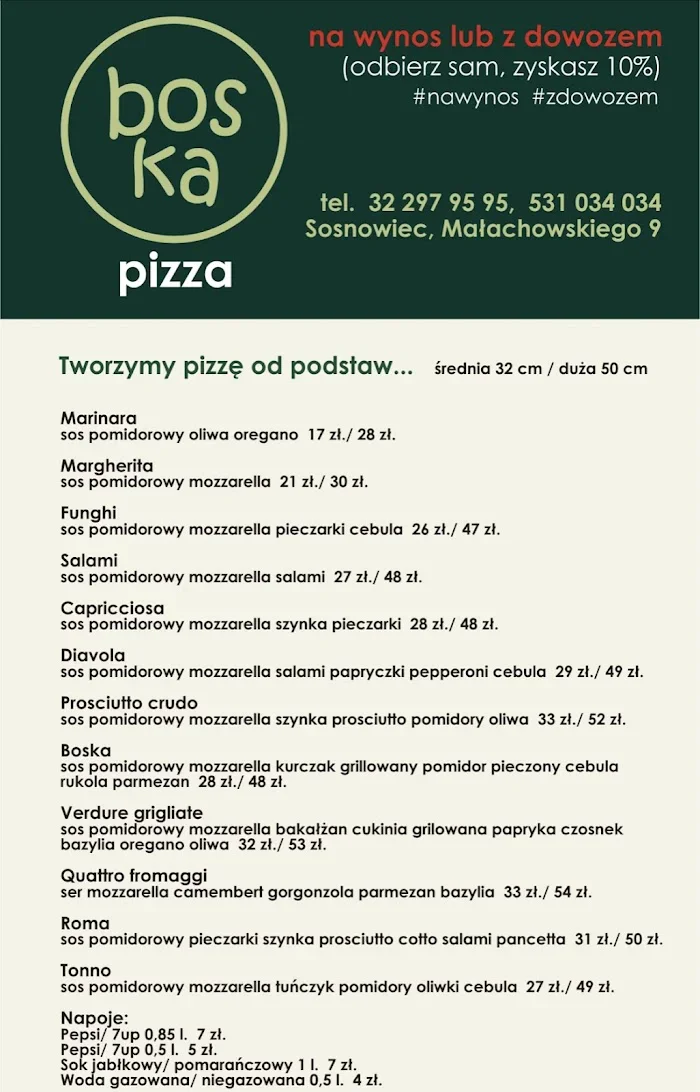 Boska pizza - Restauracja Sosnowiec