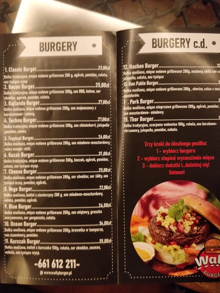 Burgery Warszawa - Wally Burger - Restauracja