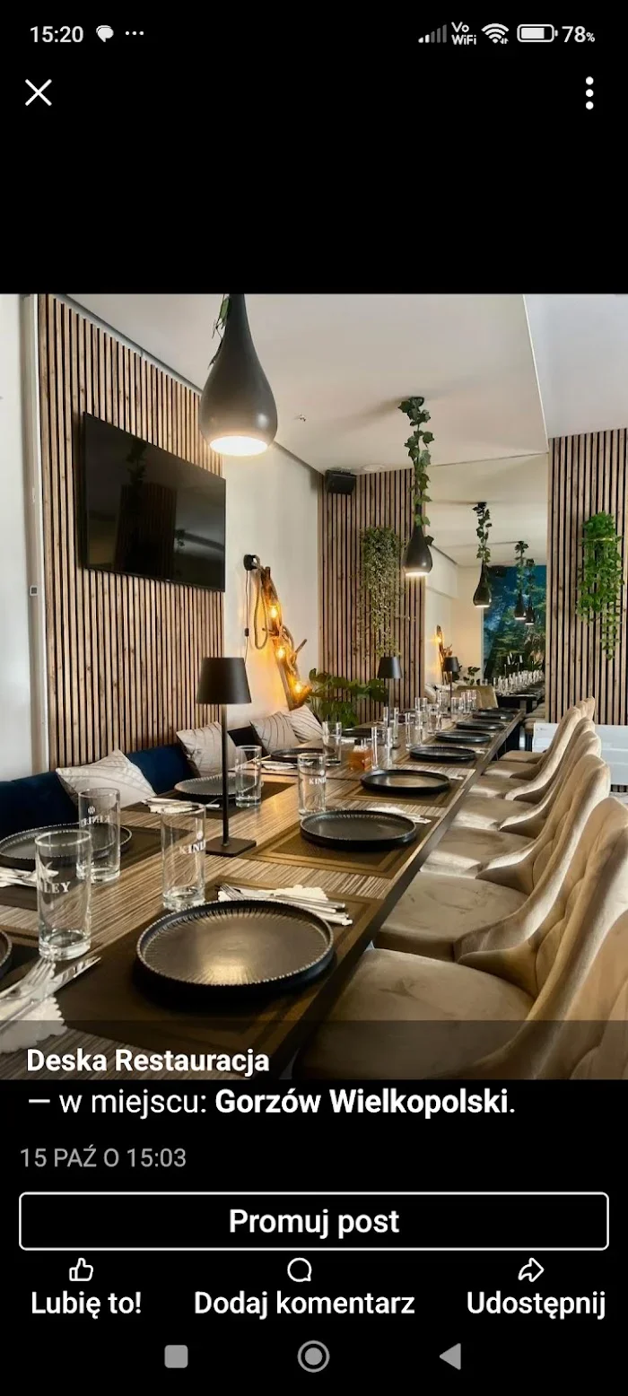 Deska - Restauracja Gorzów Wielkopolski