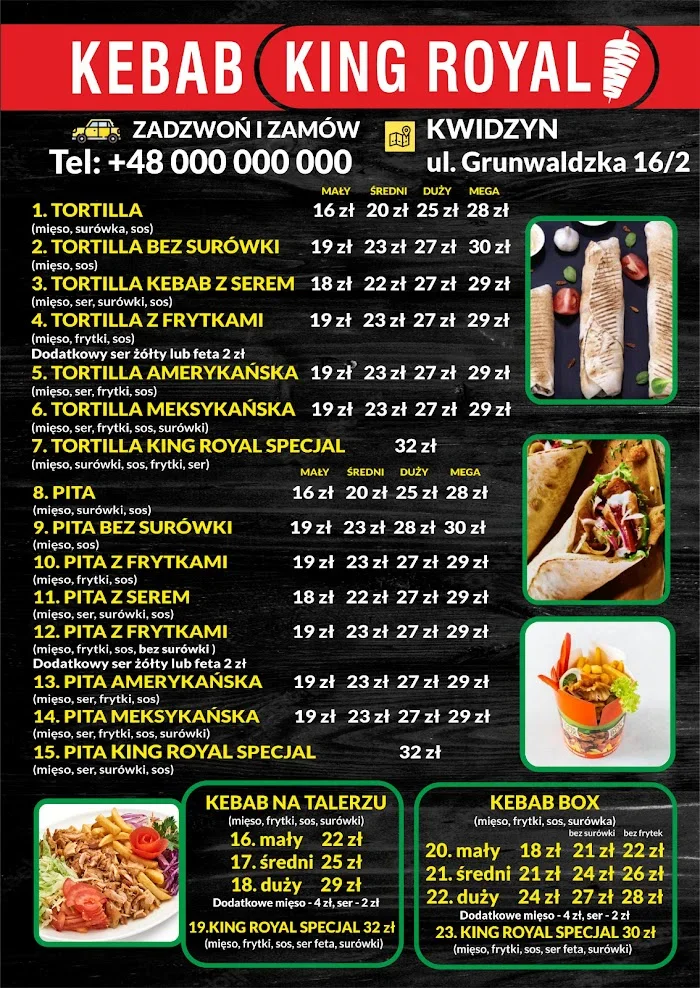 KEBAB KING ROYAL Kwidzyn - Restauracja