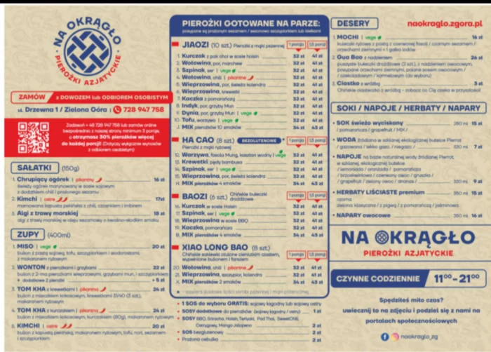 Na Okrągło Pierożki Azjatyckie - Restauracja Zielona Góra