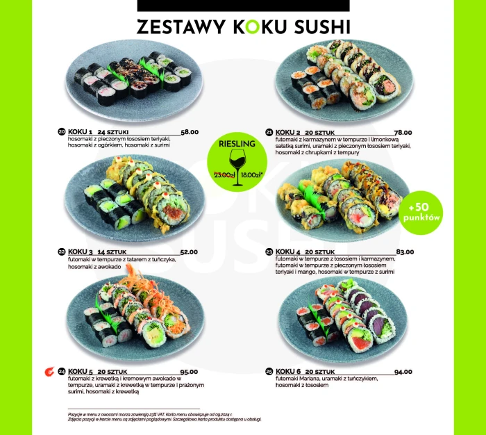 Sushi Poznań - KOKU SUSHI ul. Taczaka 17 - Restauracja