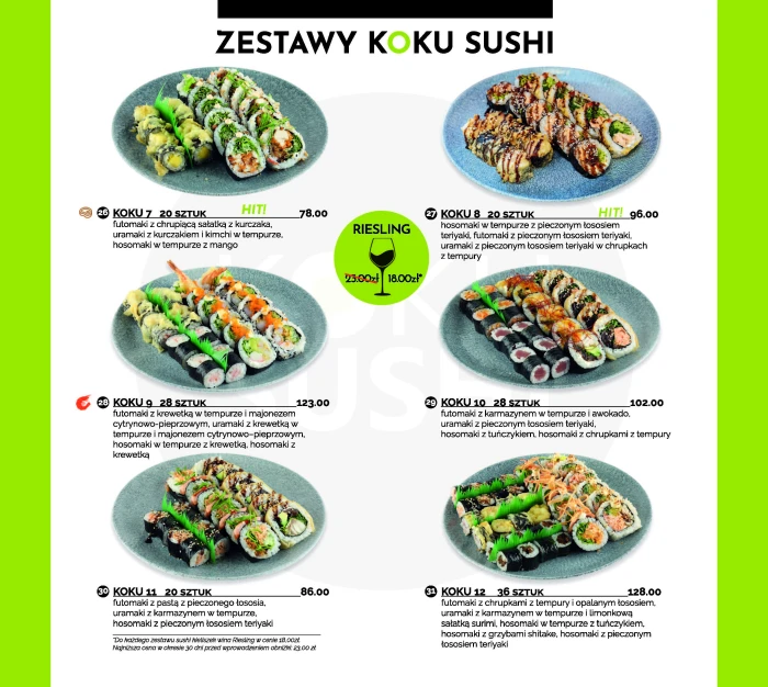 Sushi Poznań - KOKU SUSHI ul. Taczaka 17 - Restauracja