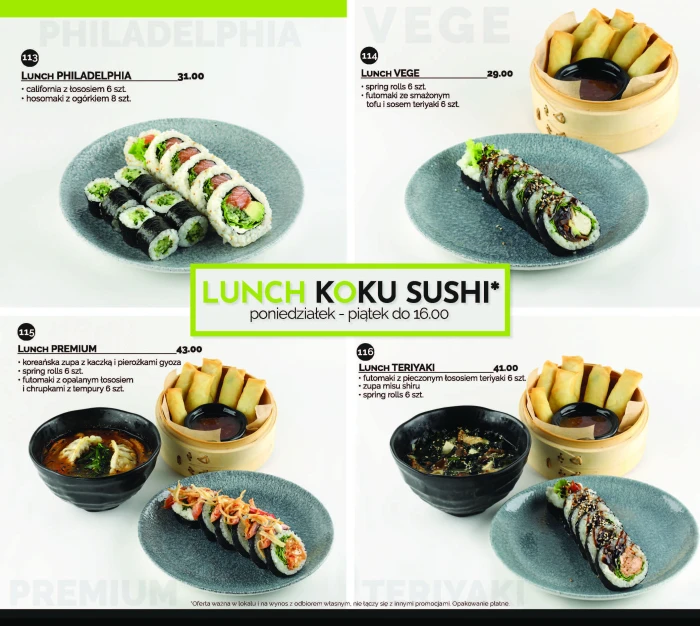 Sushi Poznań - KOKU SUSHI ul. Taczaka 17 - Restauracja