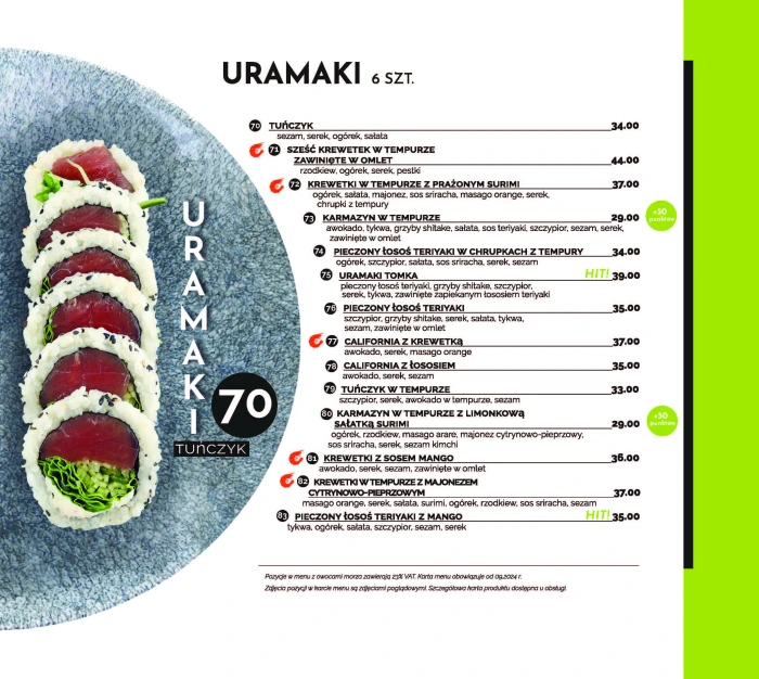 Sushi Poznań - KOKU SUSHI ul. Taczaka 17 - Restauracja