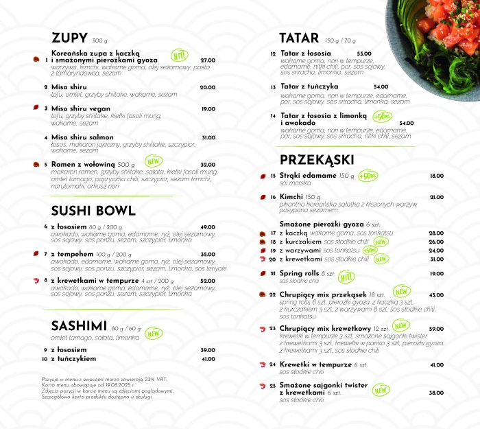 Sushi Poznań - KOKU SUSHI ul. Taczaka 17 - Restauracja