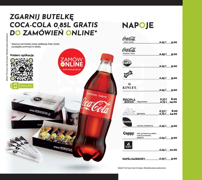 Sushi Poznań - KOKU SUSHI ul. Taczaka 17 - Restauracja