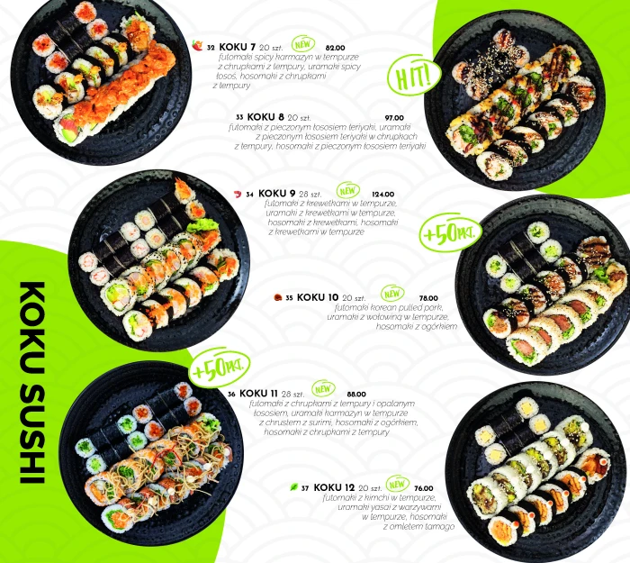 Sushi Poznań - KOKU SUSHI ul. Taczaka 17 - Restauracja
