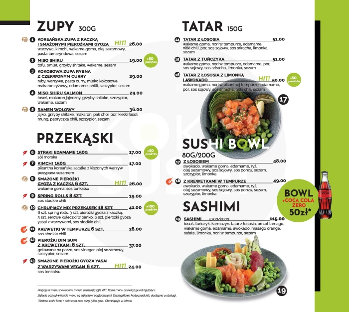 Sushi Poznań - KOKU SUSHI ul. Taczaka 17 - Restauracja